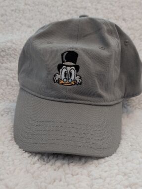 Gray Hat with Embroidered Scrooge McDuck Face